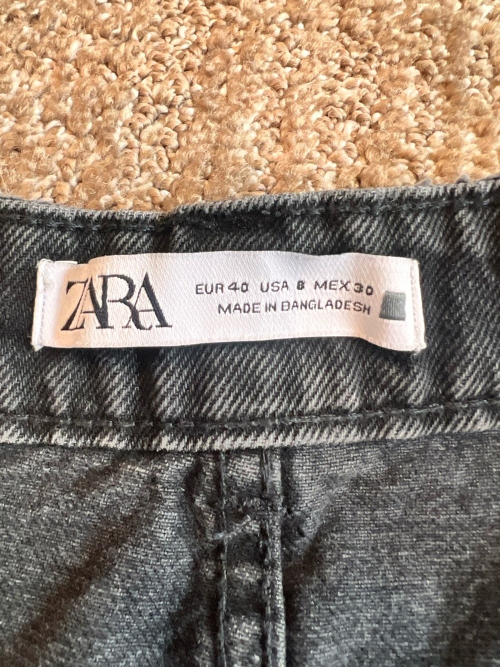 Zara Women’s Black Jean Shorts Distressed Festival Western High Rise 8 - Picture 7 of 8